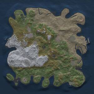 Thumbnail Rust Map: Procedural Map, Size: 4000, Seed: 64721, 17 Monuments