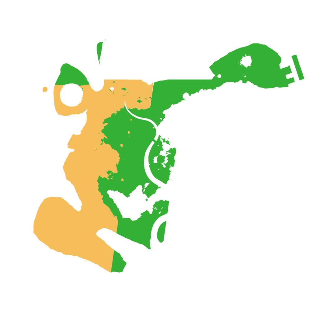 Biome Rust Map: Procedural Map, Size: 2500, Seed: 570809288