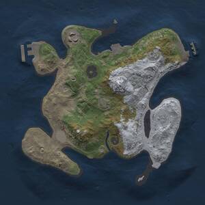 Thumbnail Rust Map: Procedural Map, Size: 2500, Seed: 570809288, 8 Monuments