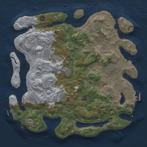 Thumbnail Rust Map: Procedural Map, Size: 4250, Seed: 738483833, 17 Monuments