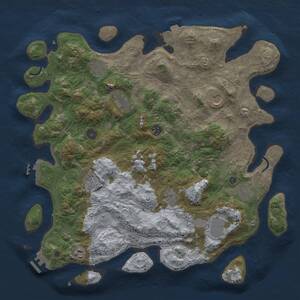 Thumbnail Rust Map: Procedural Map, Size: 4250, Seed: 13283, 16 Monuments