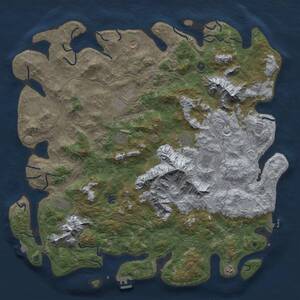 Thumbnail Rust Map: Procedural Map, Size: 5500, Seed: 25092005, 17 Monuments