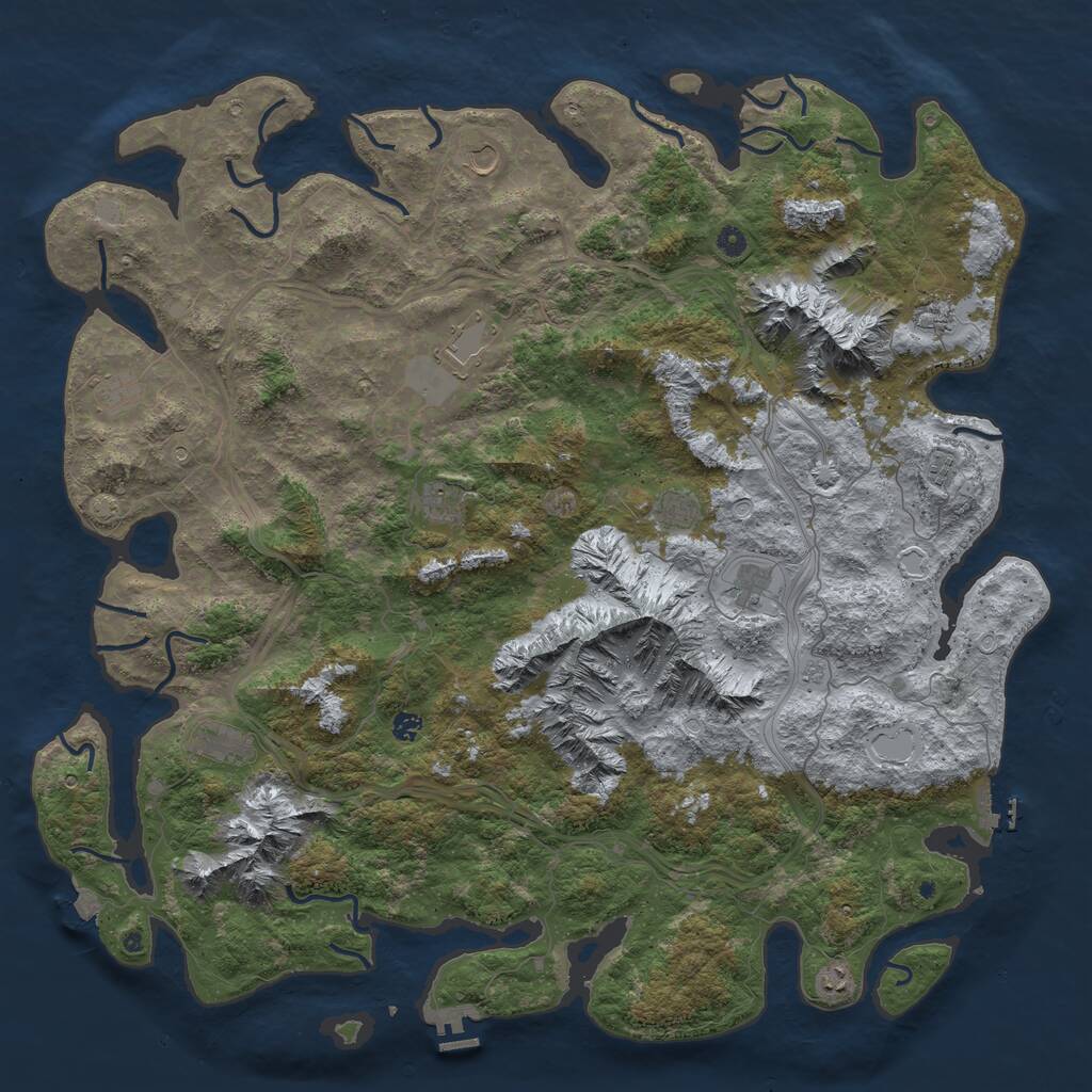 Rust Map: Procedural Map, Size: 5500, Seed: 25092005, 17 Monuments