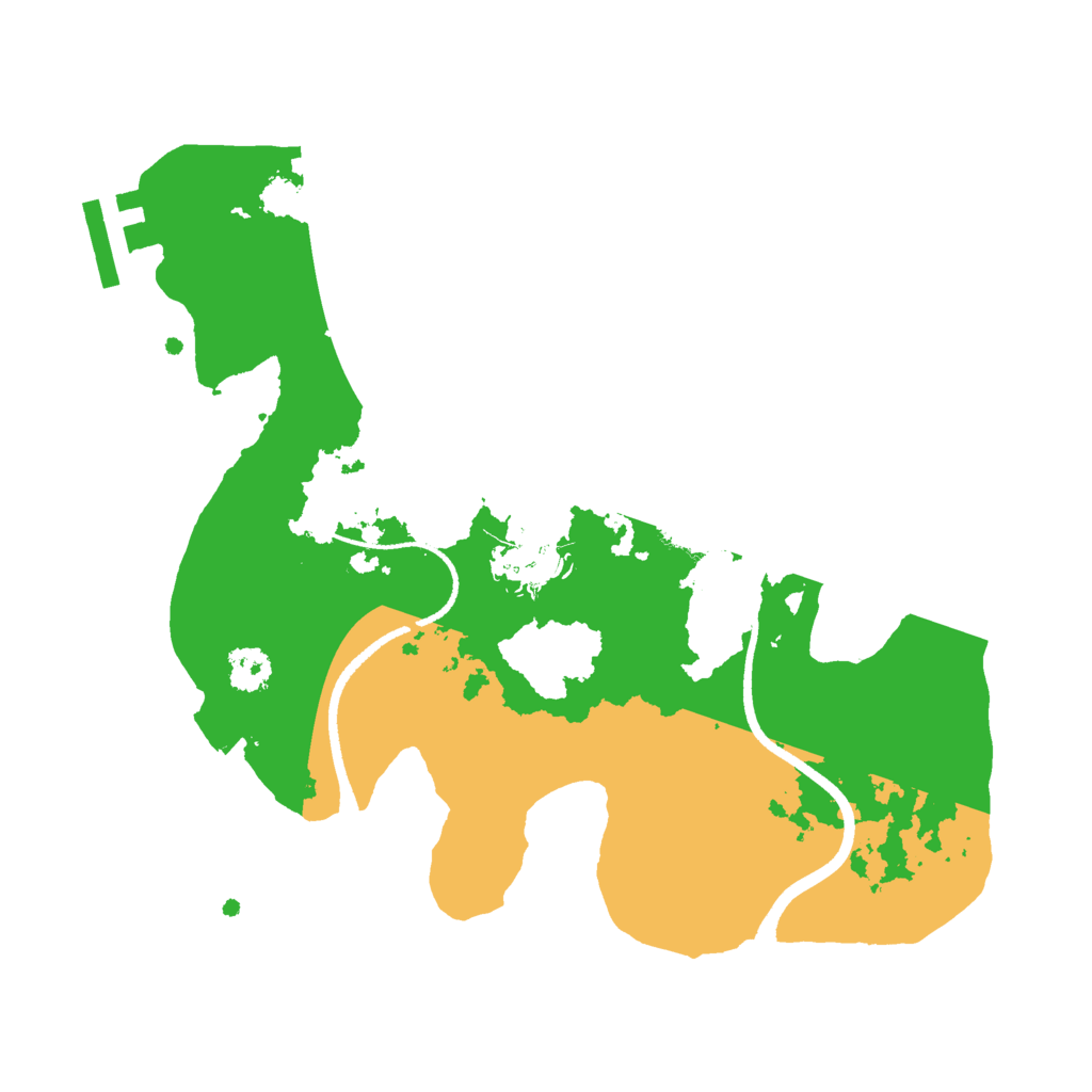 Biome Rust Map: Procedural Map, Size: 2500, Seed: 51111