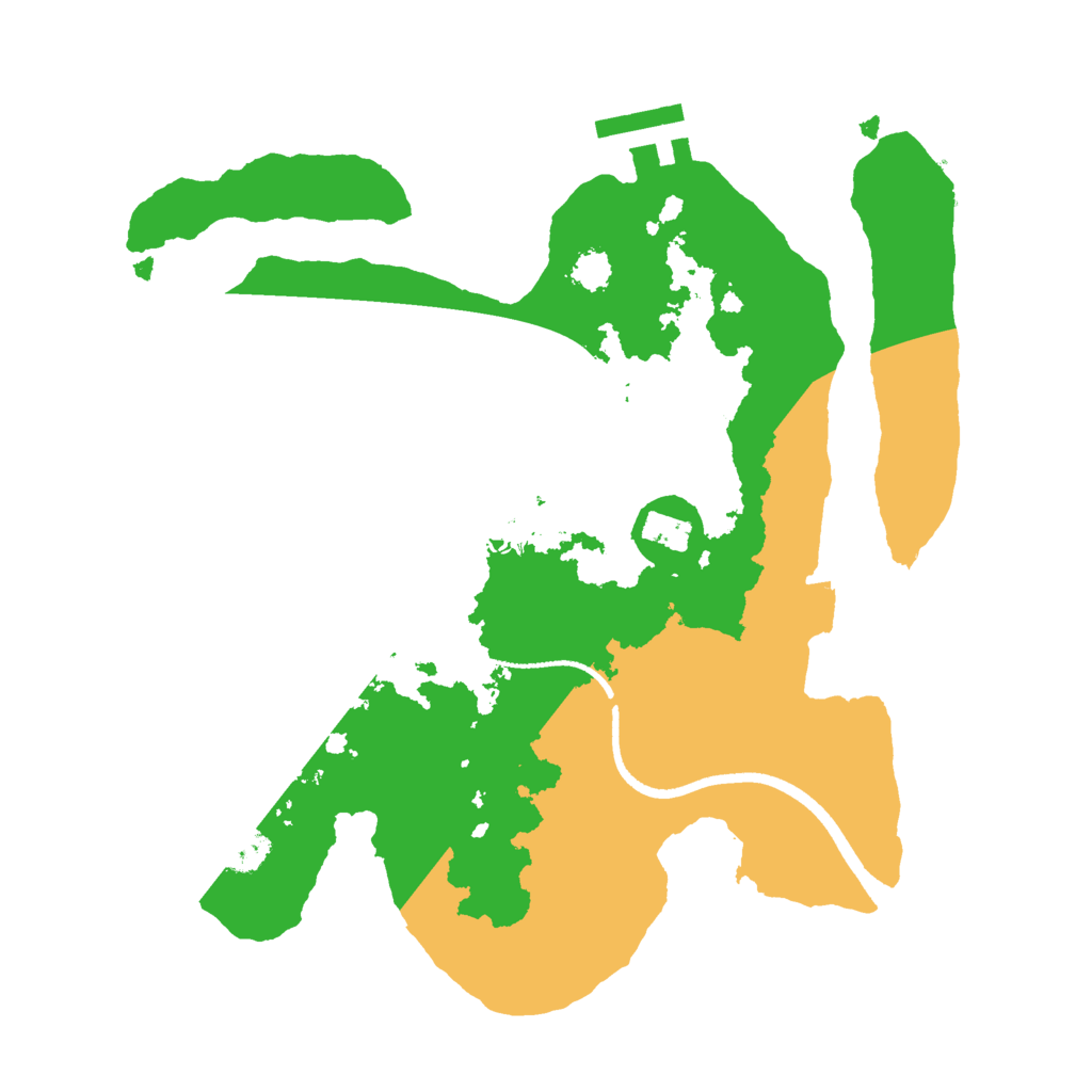 Biome Rust Map: Procedural Map, Size: 2500, Seed: 662728552