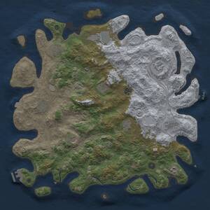 Thumbnail Rust Map: Procedural Map, Size: 4500, Seed: 185257281, 17 Monuments