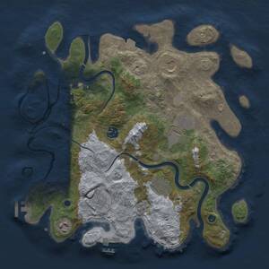 Thumbnail Rust Map: Procedural Map, Size: 3500, Seed: 458676691, 13 Monuments