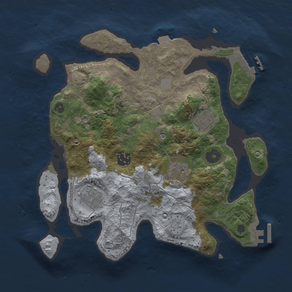 Rust Map: Procedural Map, Size: 3000, Seed: 1771313146, 10 Monuments