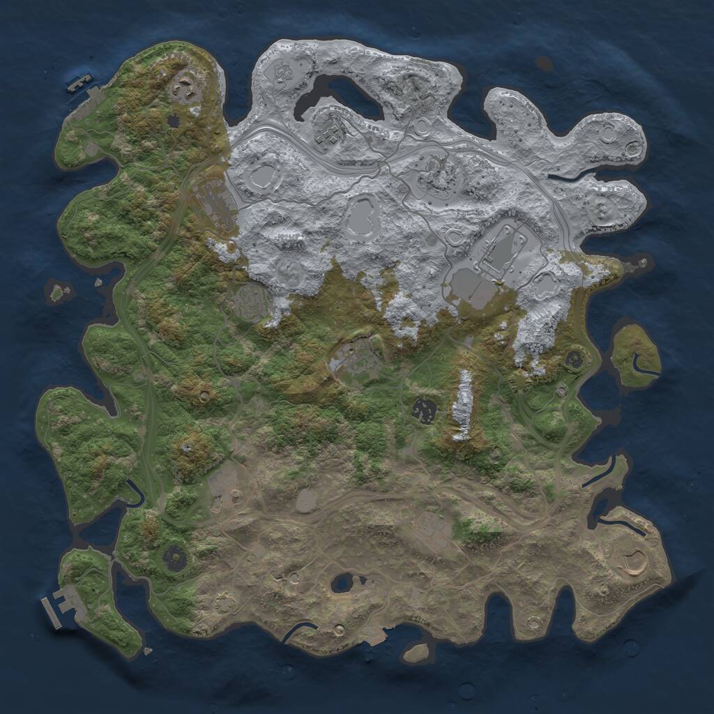 Rust Map: Procedural Map, Size: 4250, Seed: 111245, 17 Monuments