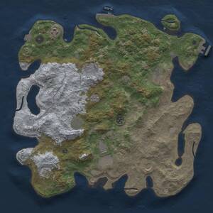 Thumbnail Rust Map: Procedural Map, Size: 4000, Seed: 1021885160, 15 Monuments