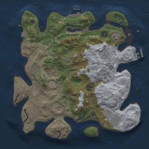 Thumbnail Rust Map: Procedural Map, Size: 3500, Seed: 12328, 13 Monuments