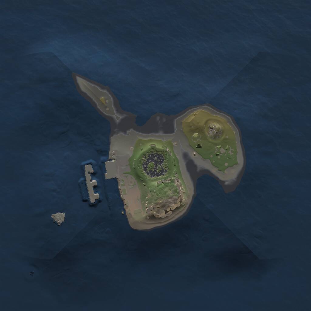 Rust Map: Procedural Map, Size: 1250, Seed: 1848719124, 2 Monuments