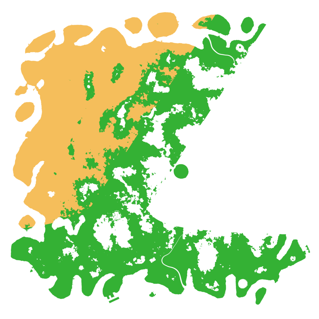 Biome Rust Map: Procedural Map, Size: 6000, Seed: 84552