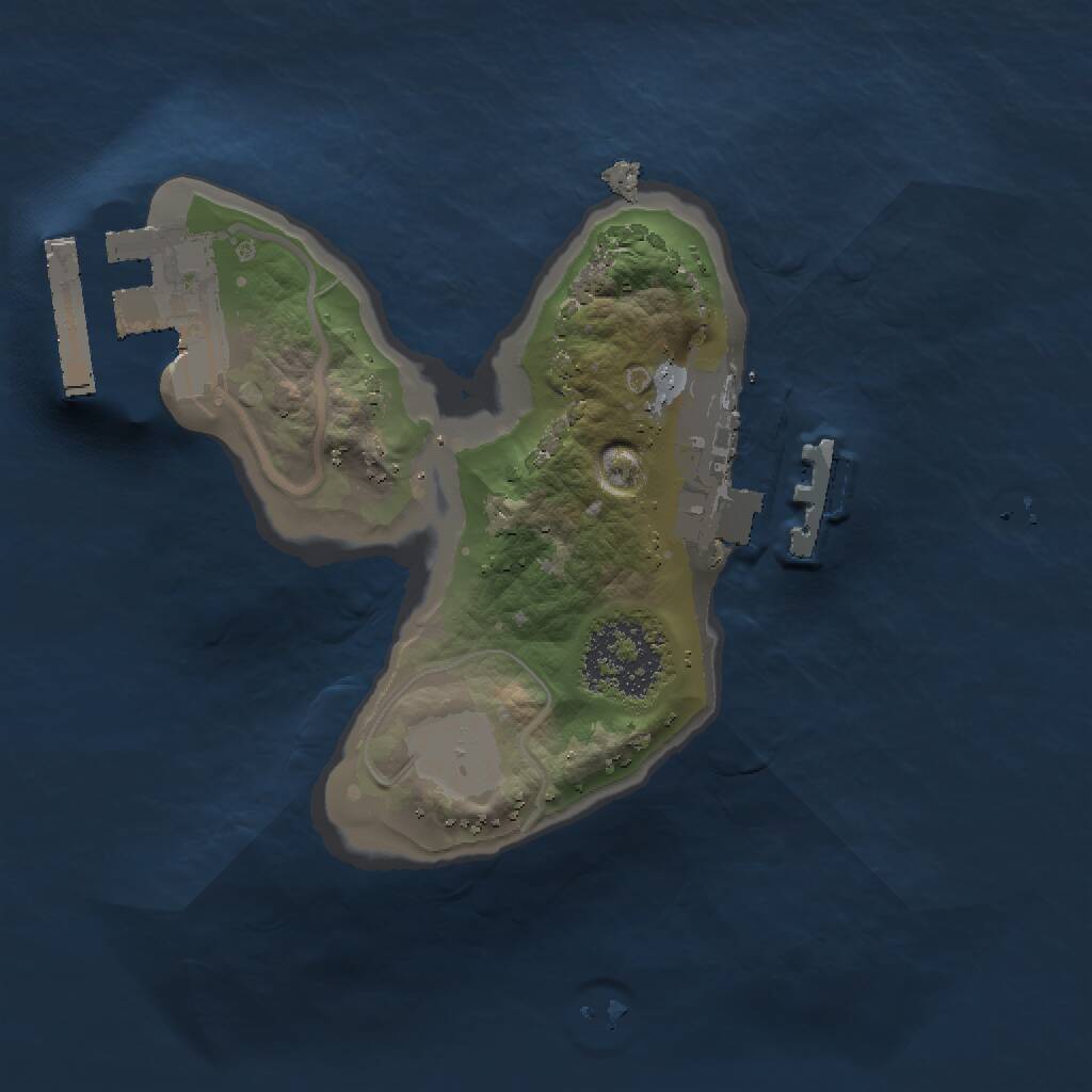 Rust Map: Procedural Map, Size: 1400, Seed: 1721529395, 3 Monuments