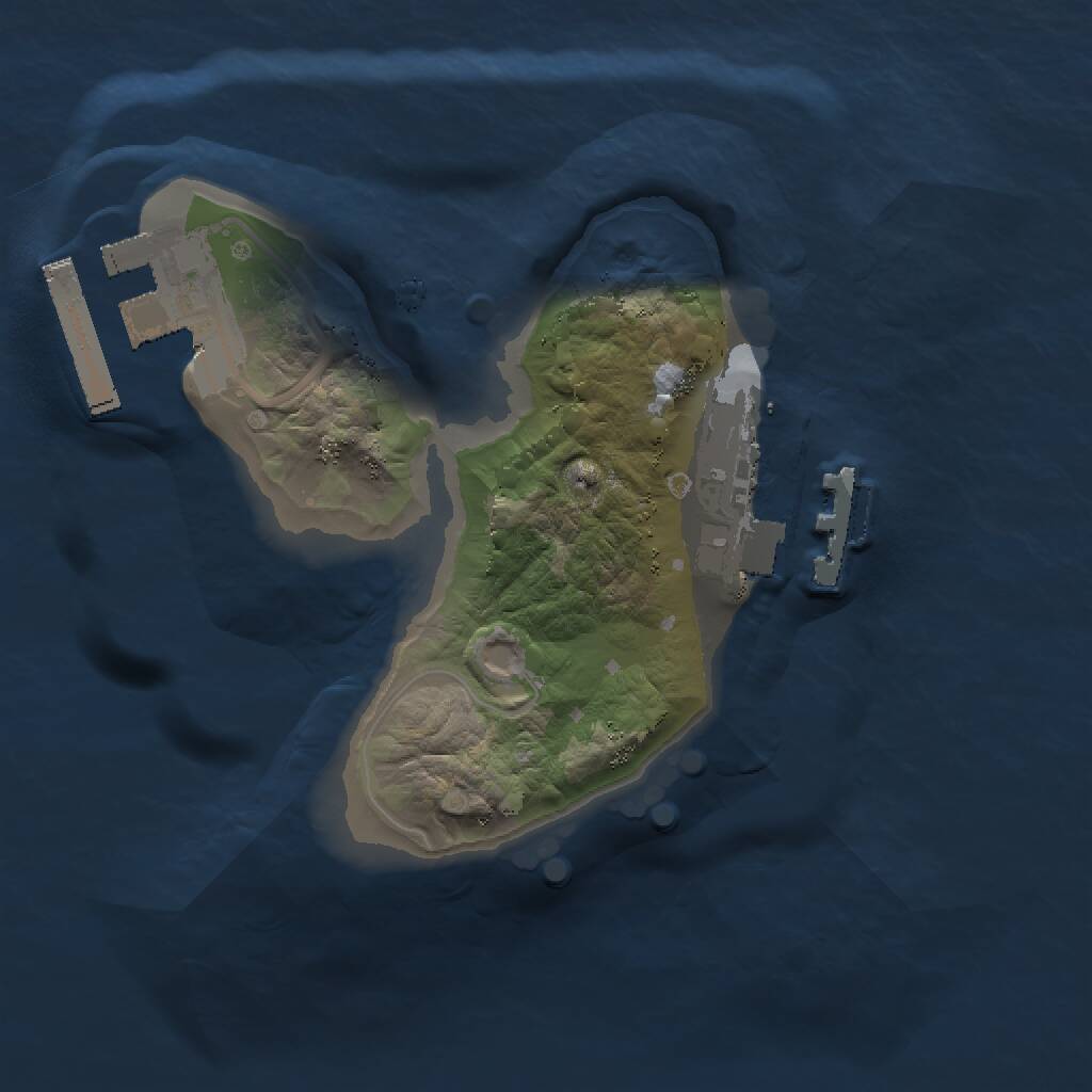 Rust Map: Procedural Map, Size: 1400, Seed: 1721529395, 3 Monuments