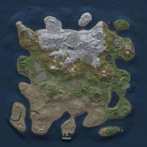 Thumbnail Rust Map: Procedural Map, Size: 3500, Seed: 1073464283, 13 Monuments