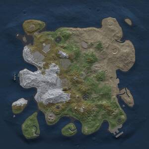 Thumbnail Rust Map: Procedural Map, Size: 3500, Seed: 799980969, 12 Monuments