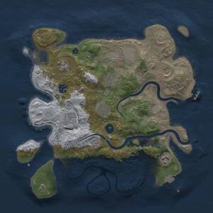Thumbnail Rust Map: Procedural Map, Size: 3500, Seed: 799980969, 14 Monuments