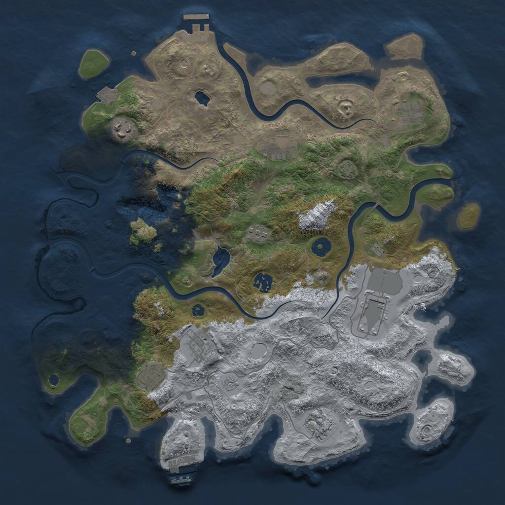 Rust Map: Procedural Map, Size: 4000, Seed: 1757187858, 15 Monuments
