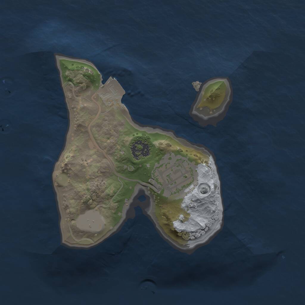 Rust Map: Procedural Map, Size: 1600, Seed: 802952575, 2 Monuments