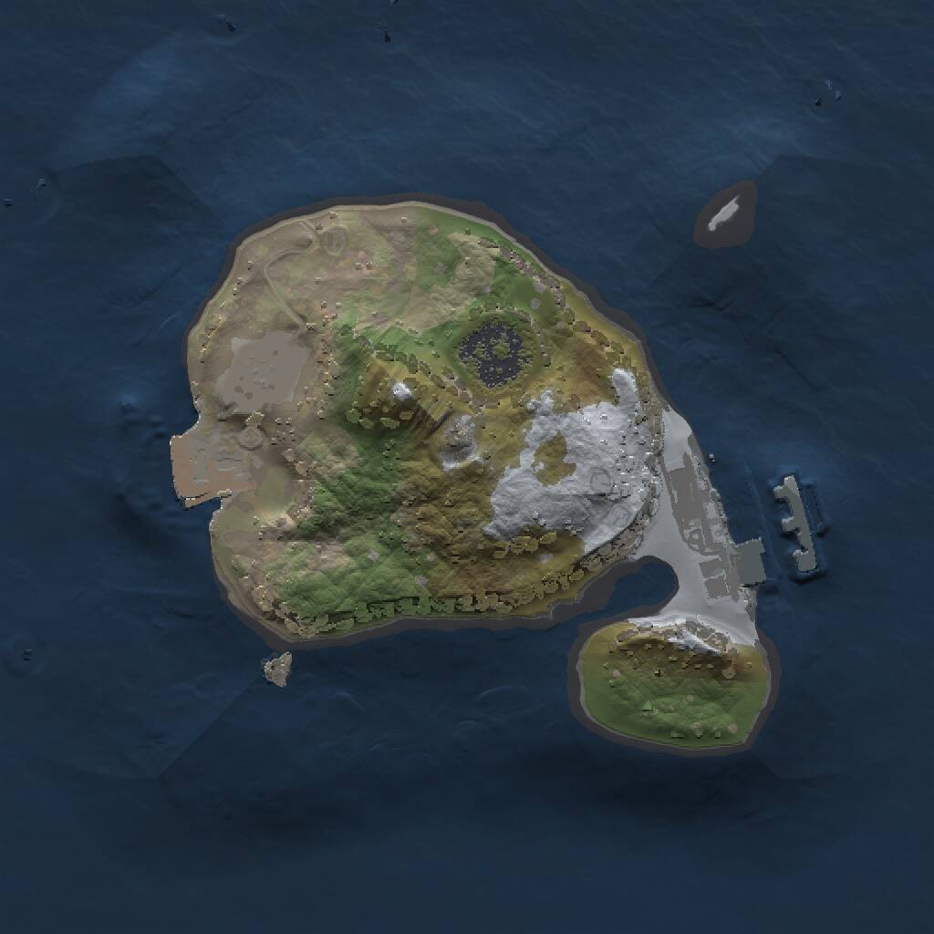 Rust Map: Procedural Map, Size: 1500, Seed: 555333777, 2 Monuments