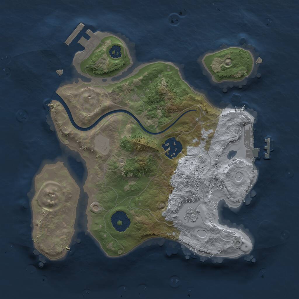 Rust Map: Procedural Map, Size: 2313, Seed: 4206969, 5 Monuments