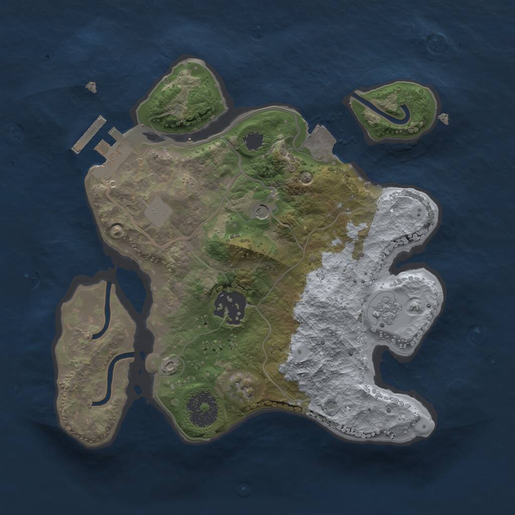 Rust Map: Procedural Map, Size: 2313, Seed: 4206969, 5 Monuments