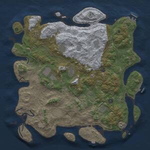 Thumbnail Rust Map: Procedural Map, Size: 4500, Seed: 1629472034, 17 Monuments