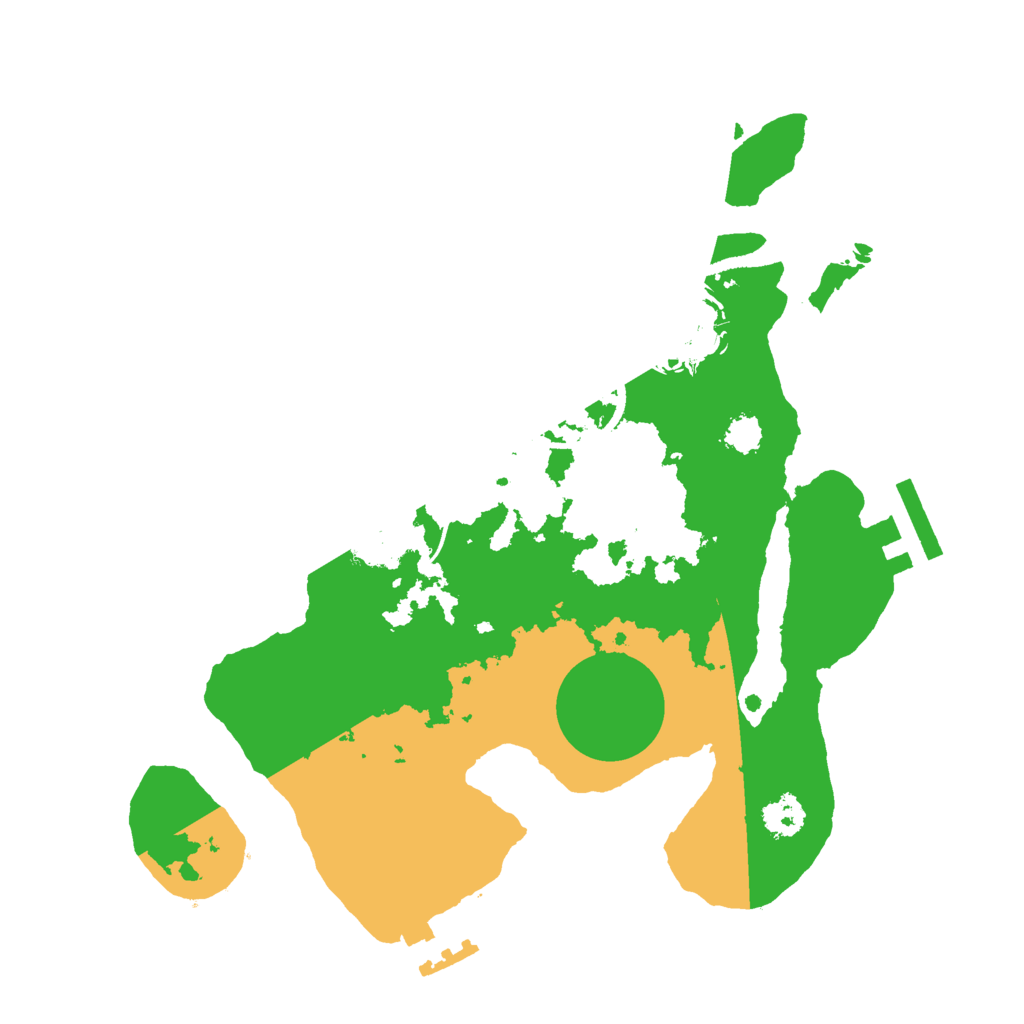 Biome Rust Map: Procedural Map, Size: 2500, Seed: 46253142