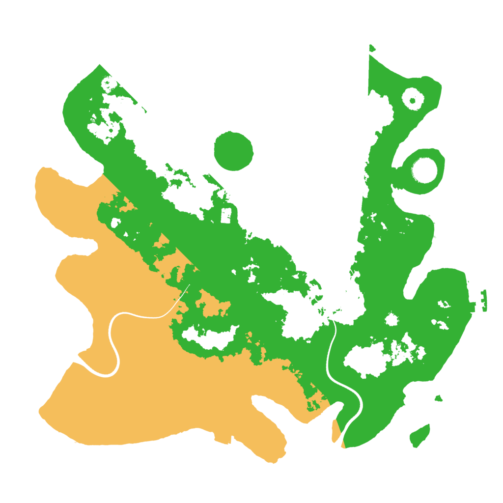 Biome Rust Map: Procedural Map, Size: 3500, Seed: 159105687