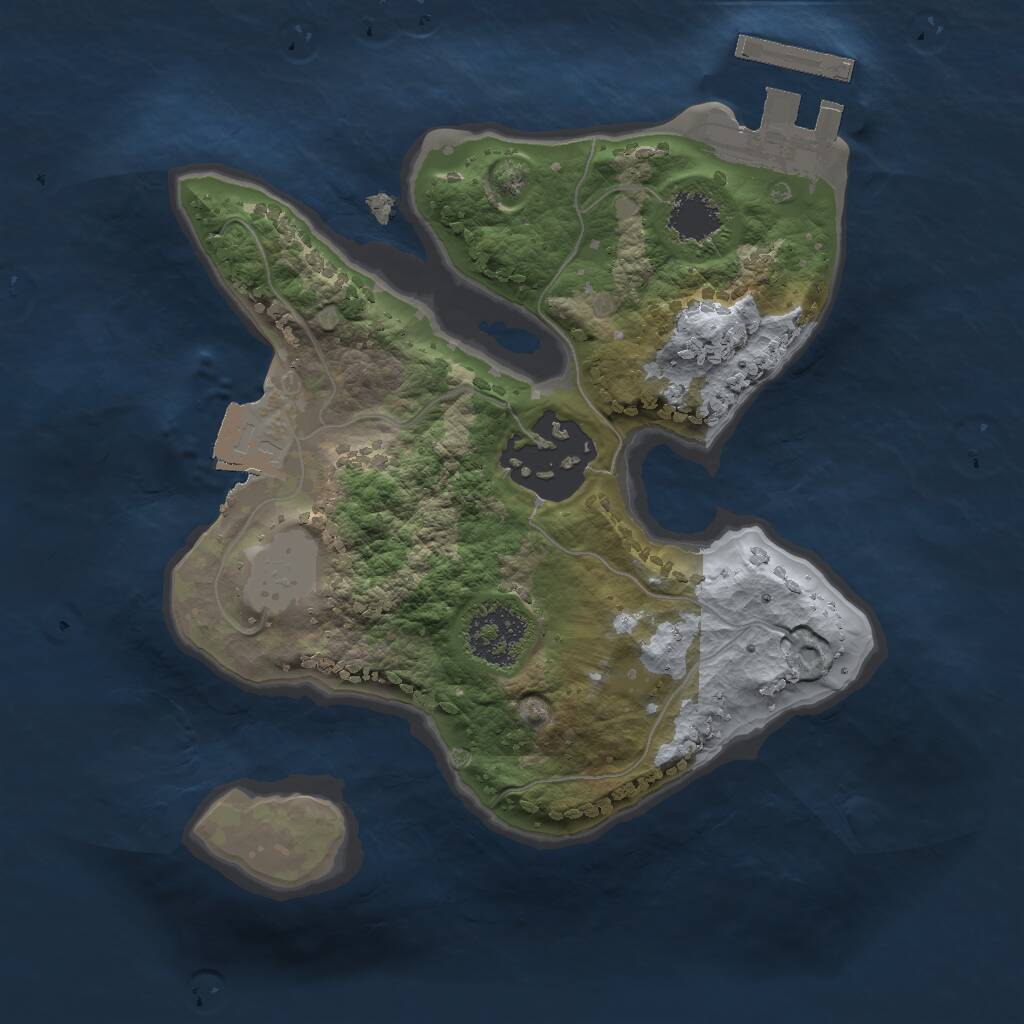 Rust Map: Procedural Map, Size: 1750, Seed: 51032271, 3 Monuments