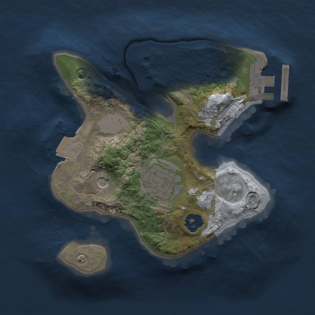 Rust Map: Procedural Map, Size: 1750, Seed: 51032271, 4 Monuments