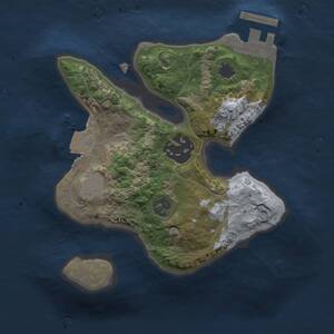 Thumbnail Rust Map: Procedural Map, Size: 1750, Seed: 51032271, 3 Monuments