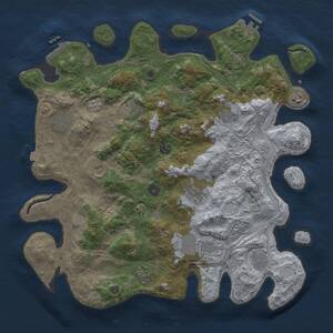 Thumbnail Rust Map: Procedural Map, Size: 4250, Seed: 99008442, 17 Monuments