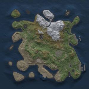 Thumbnail Rust Map: Procedural Map, Size: 3000, Seed: 1667577048, 8 Monuments