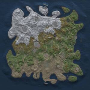 Thumbnail Rust Map: Procedural Map, Size: 4000, Seed: 32591, 16 Monuments