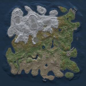 Thumbnail Rust Map: Procedural Map, Size: 4000, Seed: 32591, 14 Monuments