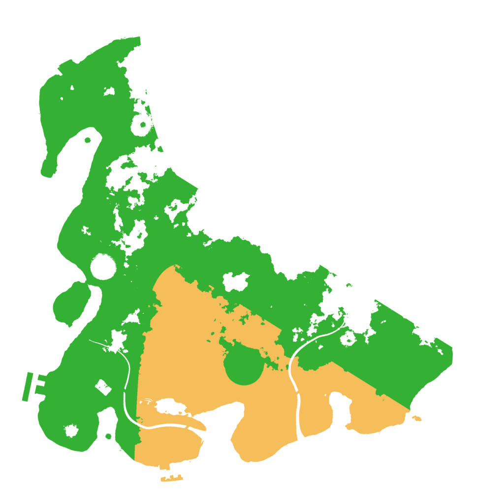 Biome Rust Map: Procedural Map, Size: 3500, Seed: 21033342