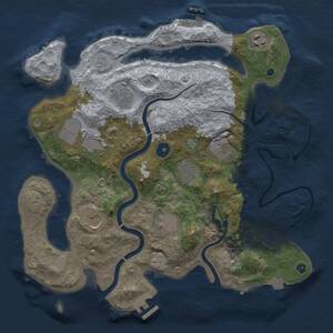 Thumbnail Rust Map: Procedural Map, Size: 3500, Seed: 756605097, 14 Monuments