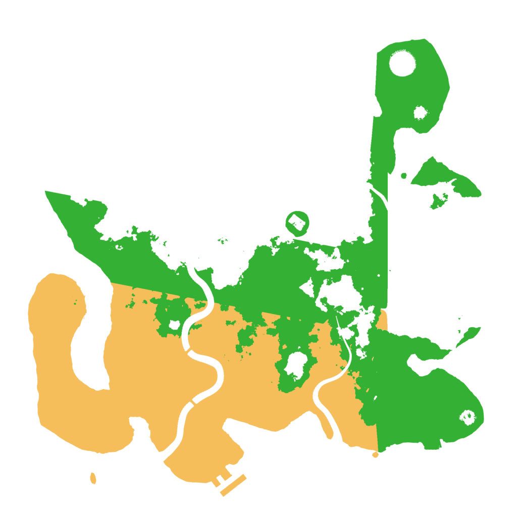 Biome Rust Map: Procedural Map, Size: 3500, Seed: 756605097