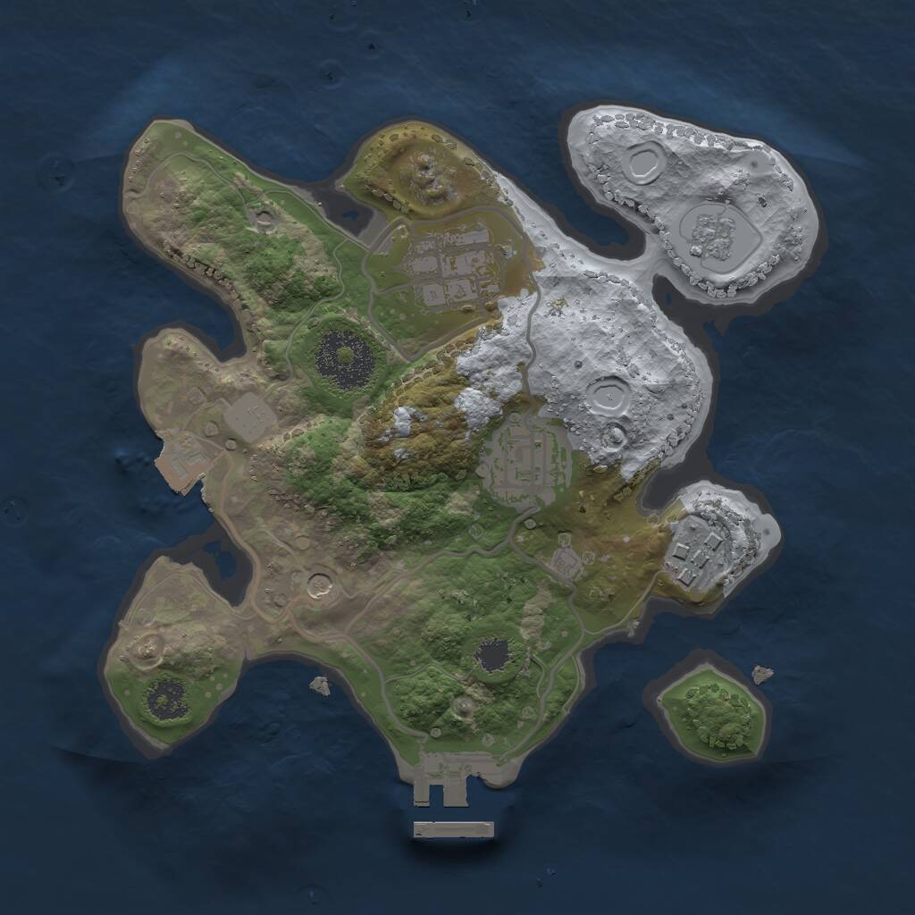 Rust Map: Procedural Map, Size: 2300, Seed: 1580126953, 7 Monuments