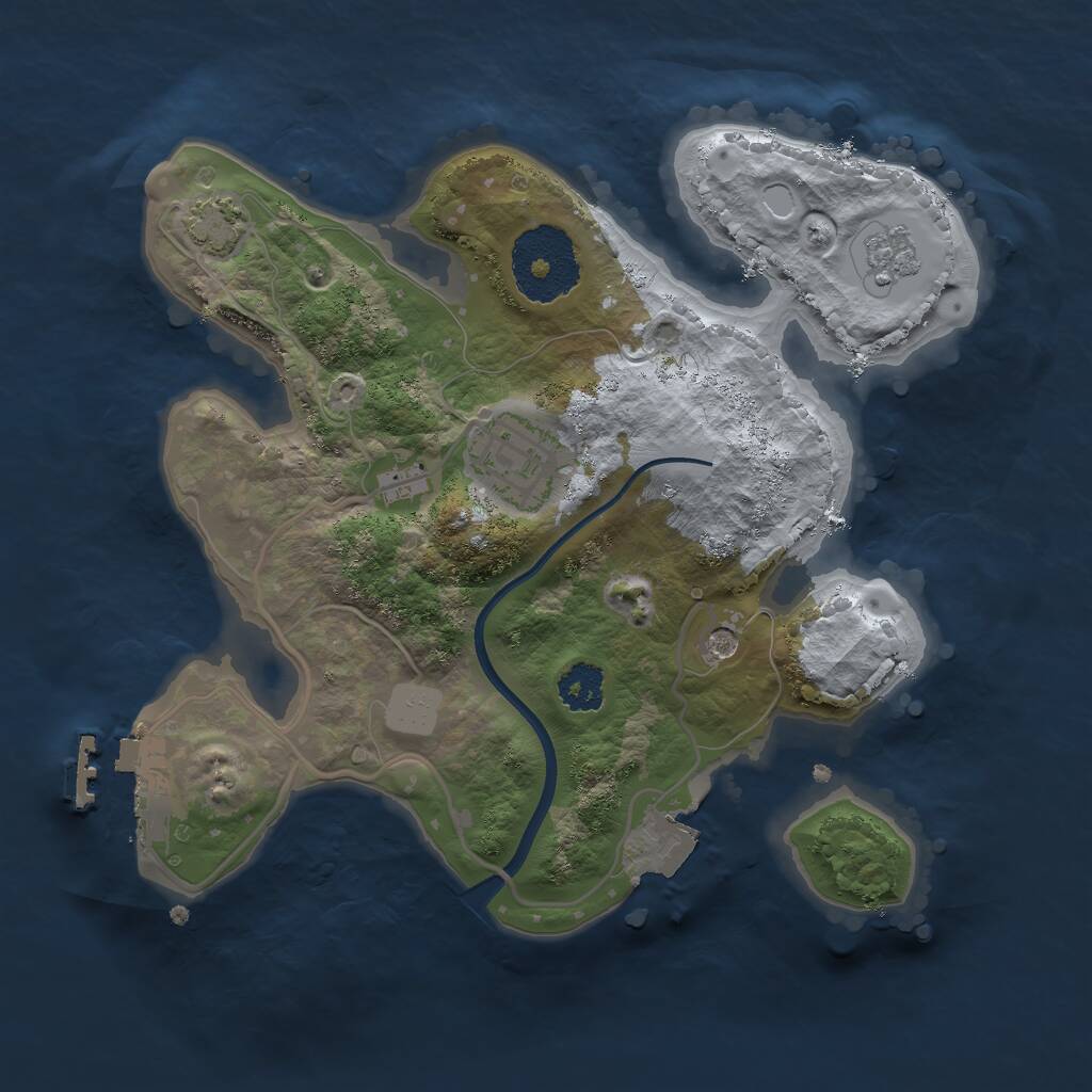 Rust Map: Procedural Map, Size: 2300, Seed: 1580126953, 6 Monuments
