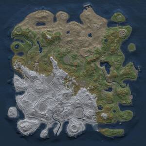 Thumbnail Rust Map: Procedural Map, Size: 4500, Seed: 454545412, 16 Monuments