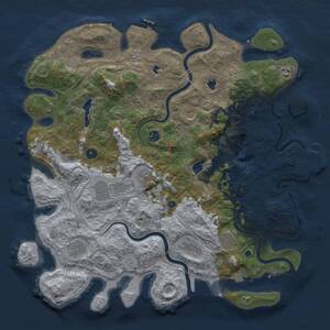 Thumbnail Rust Map: Procedural Map, Size: 4500, Seed: 454545412, 16 Monuments