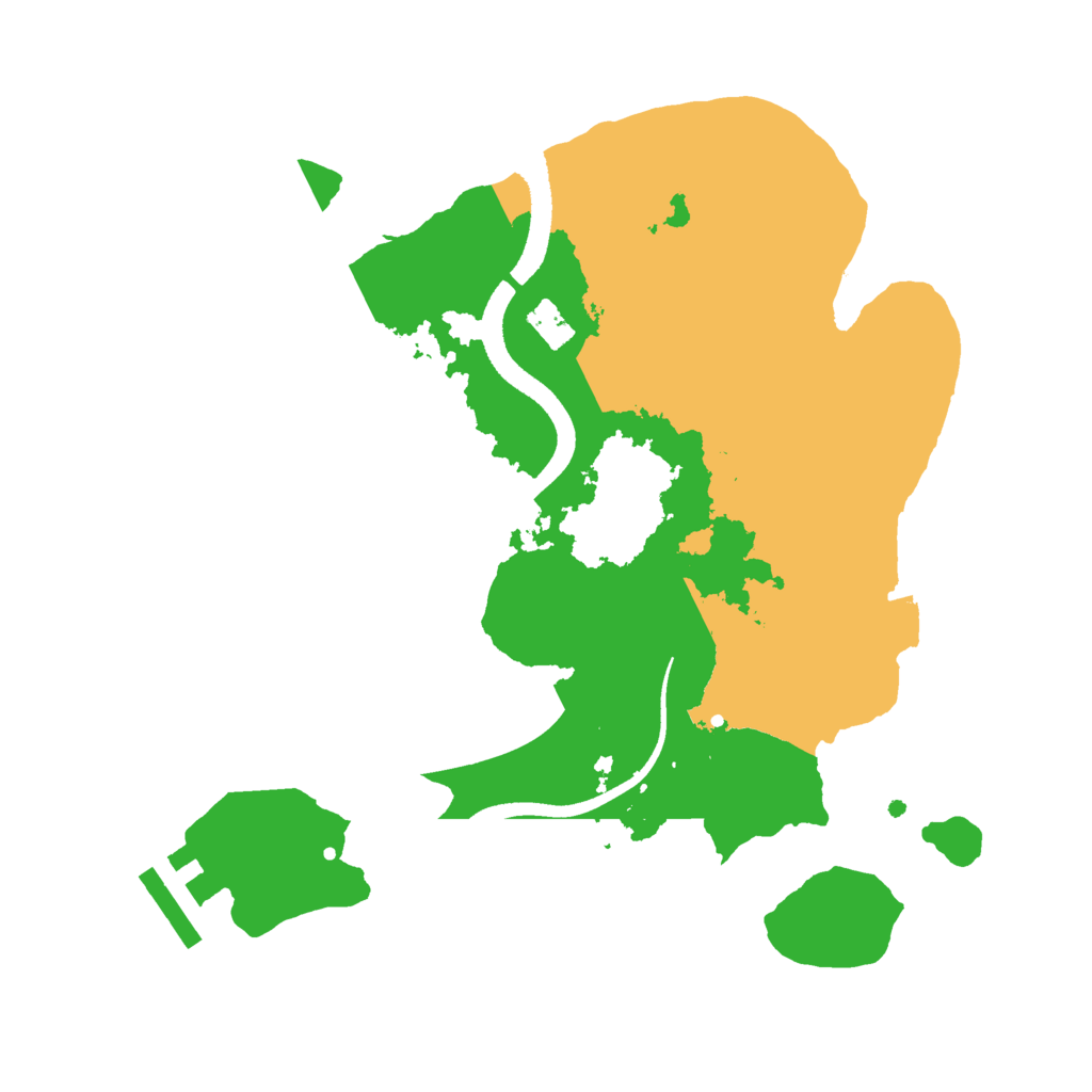 Biome Rust Map: Procedural Map, Size: 2500, Seed: 2084704103