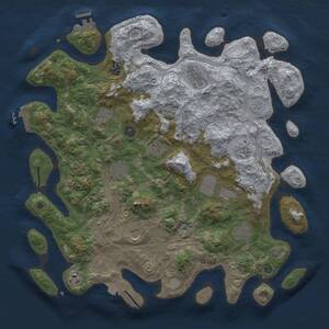 Thumbnail Rust Map: Procedural Map, Size: 4250, Seed: 1043850673, 17 Monuments