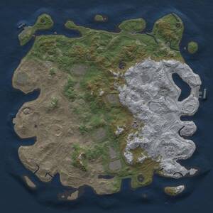 Thumbnail Rust Map: Procedural Map, Size: 4500, Seed: 56783514, 17 Monuments