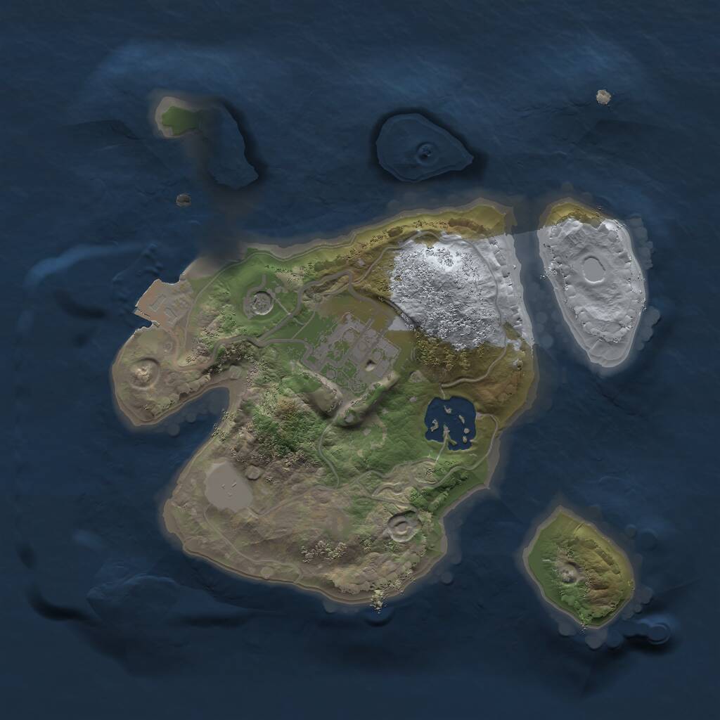 Rust Map: Procedural Map, Size: 2000, Seed: 72265353, 4 Monuments