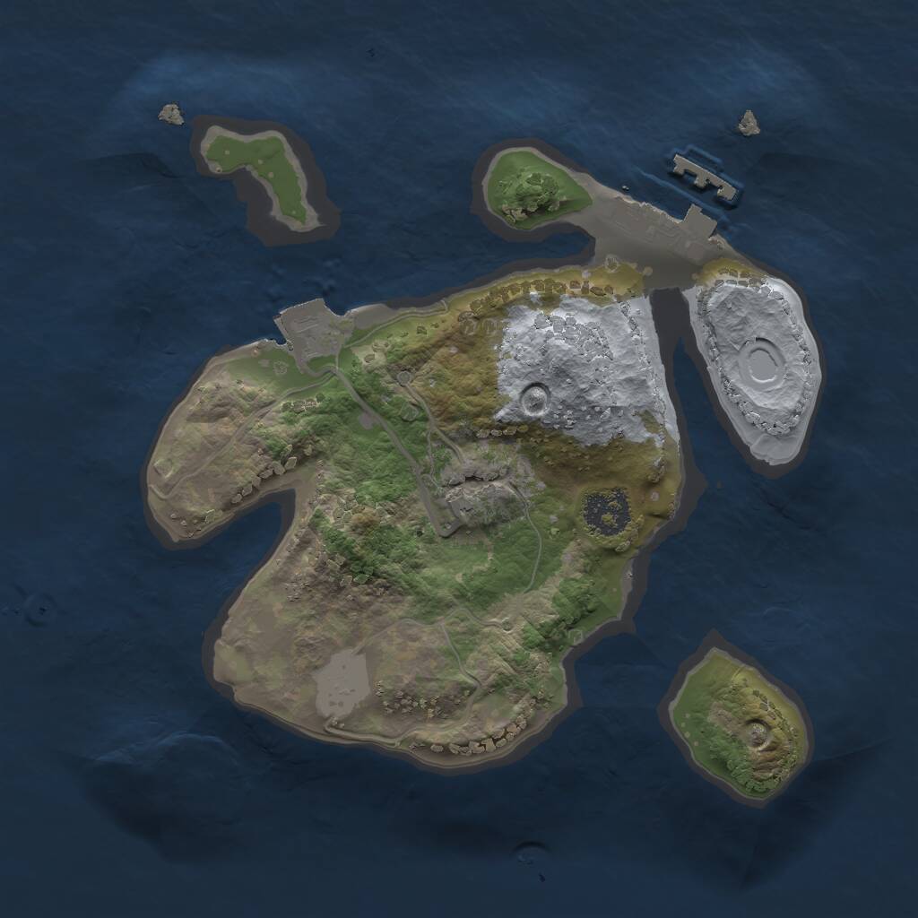 Rust Map: Procedural Map, Size: 2000, Seed: 72265353, 2 Monuments