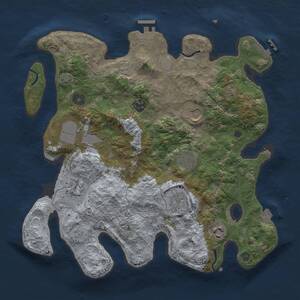 Thumbnail Rust Map: Procedural Map, Size: 3500, Seed: 1557801068, 14 Monuments